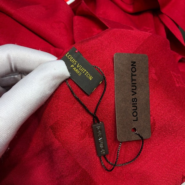 Louis Vuitton Monogram flower pattern silk M71152 red