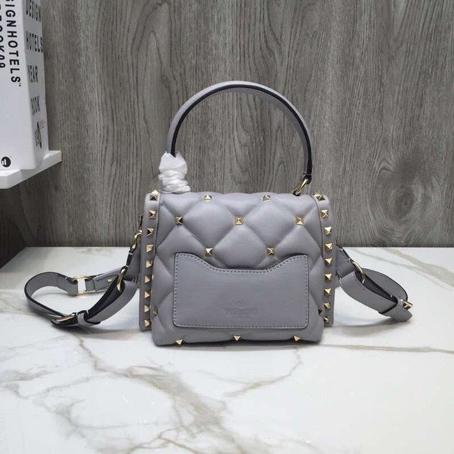 VALENTINO Candy quilted leather cross-body bag 0033 grey