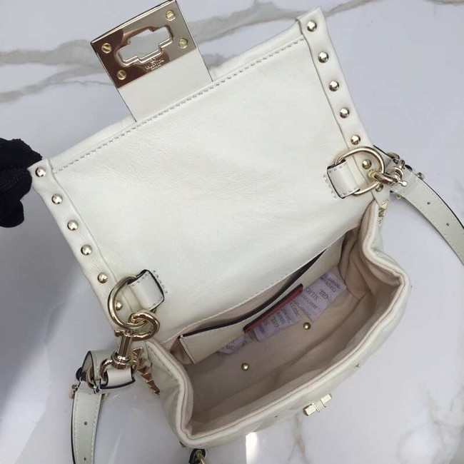 VALENTINO Candy quilted leather cross-body bag 0033 white
