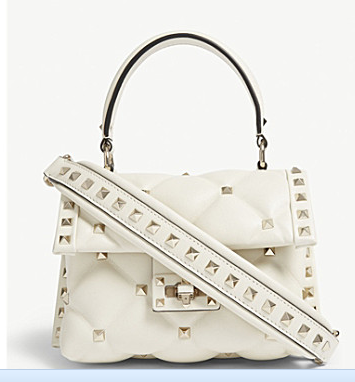 VALENTINO Candy quilted leather cross-body bag 0033 white