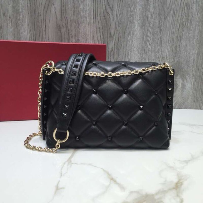 VALENTINO Candy quilted leather cross-body bag 0072 black