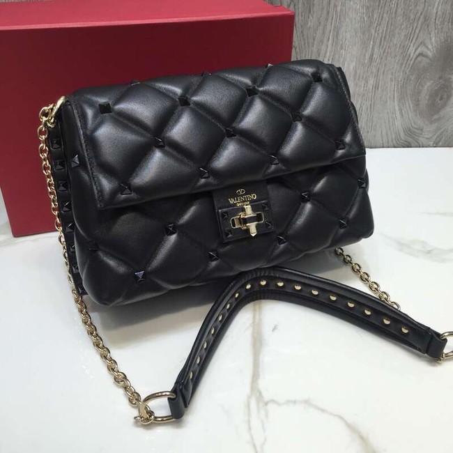 VALENTINO Candy quilted leather cross-body bag 0072 black