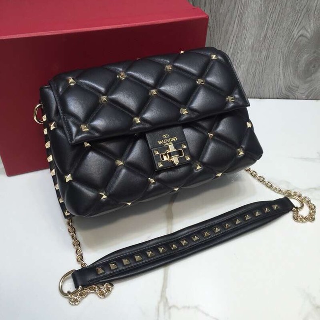 VALENTINO Candy quilted leather cross-body bag 0072 black