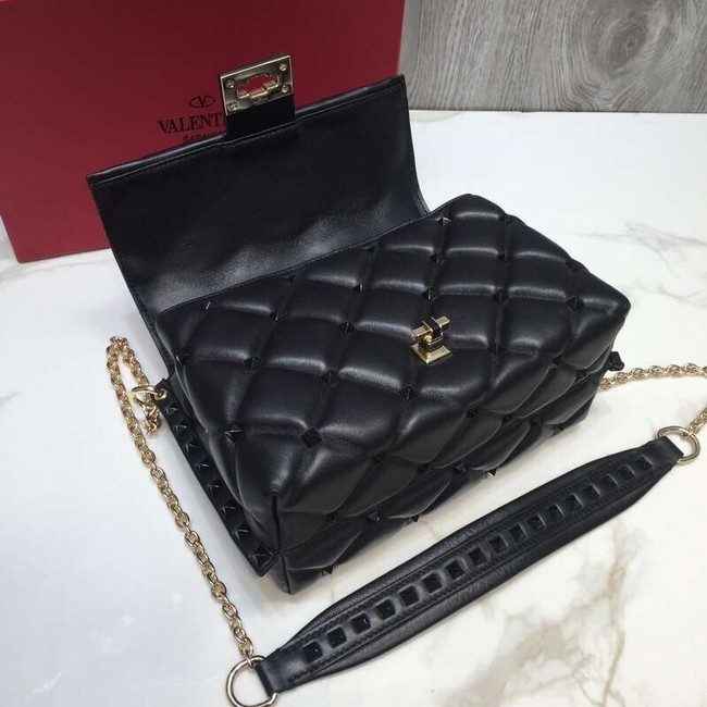 VALENTINO Candy quilted leather cross-body bag 0072 black