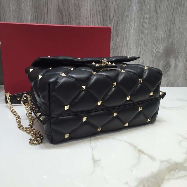 VALENTINO Candy quilted leather cross-body bag 0072 black