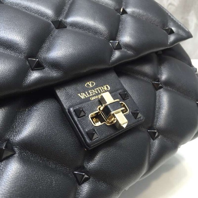 VALENTINO Candy quilted leather cross-body bag 0072 black