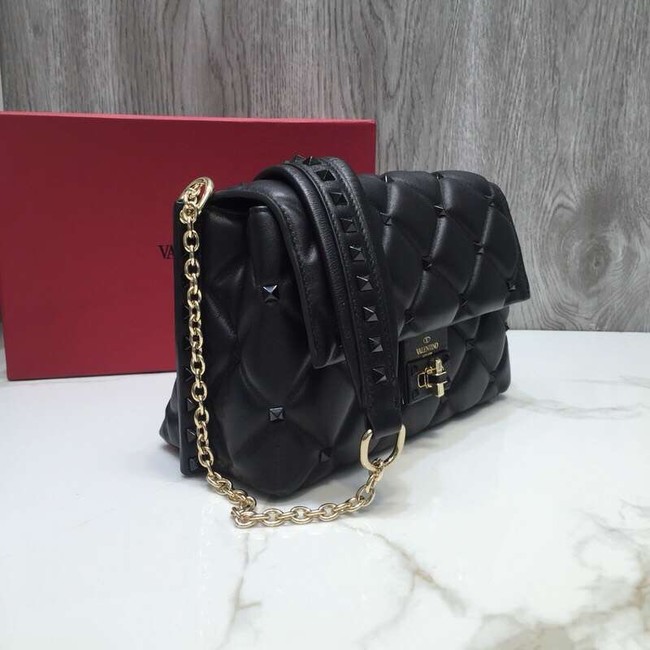 VALENTINO Candy quilted leather cross-body bag 0072 black