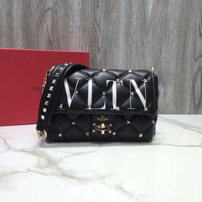 VALENTINO Candy quilted leather cross-body bag 0072 black&white