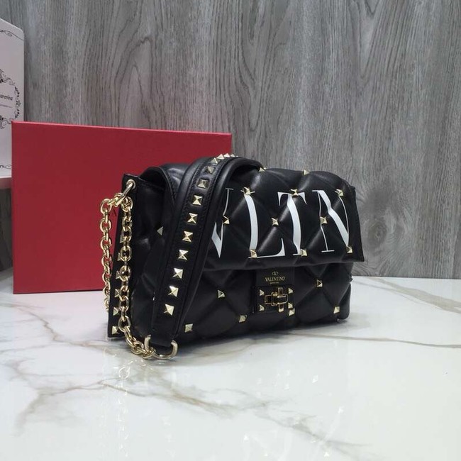 VALENTINO Candy quilted leather cross-body bag 0072 black&white