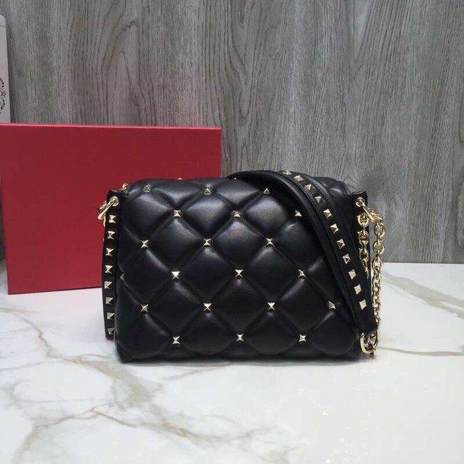 VALENTINO Candy quilted leather cross-body bag 0072 black&white