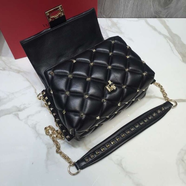 VALENTINO Candy quilted leather cross-body bag 0072 black&white