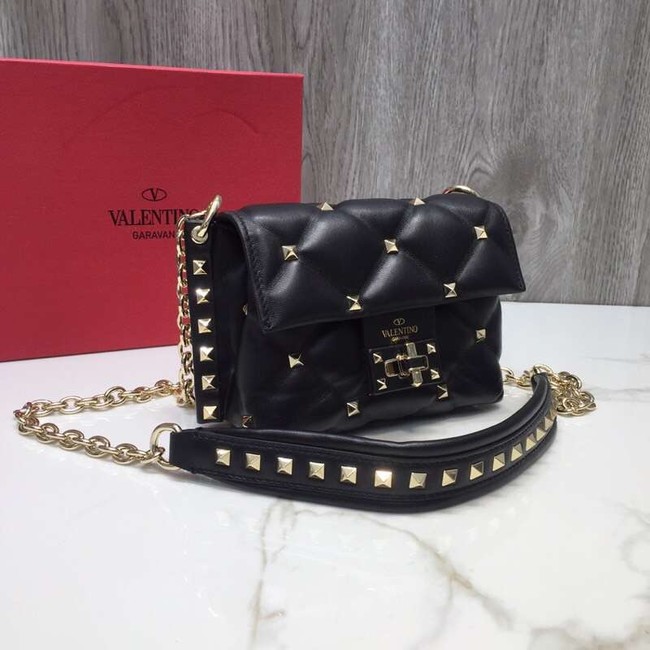 VALENTINO Candy quilted leather cross-body bag 0073 black