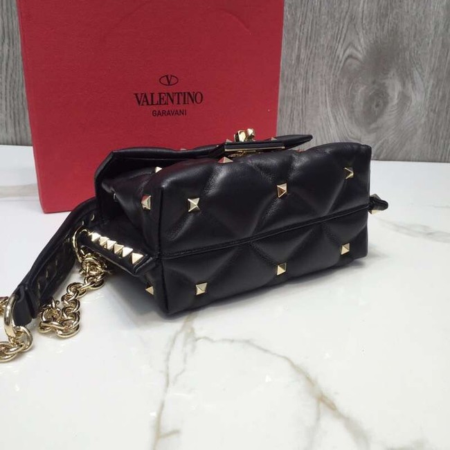 VALENTINO Candy quilted leather cross-body bag 0073 black