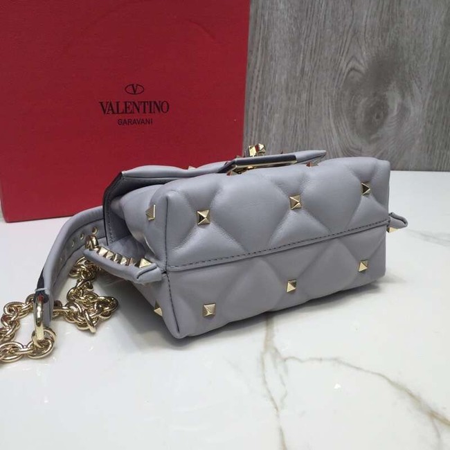 VALENTINO Candy quilted leather cross-body bag 0073 grey