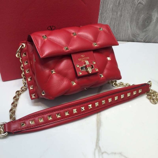 VALENTINO Candy quilted leather cross-body bag 0073 red