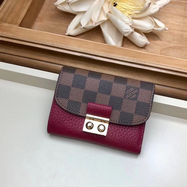 Louis Vuitton CROISETTE COMPACT WALLET N60208 Lie De Vin