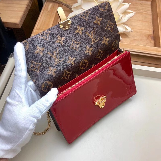 Louis Vuitton Original CHERRYWOOD CHAIN WALLET M63306 red