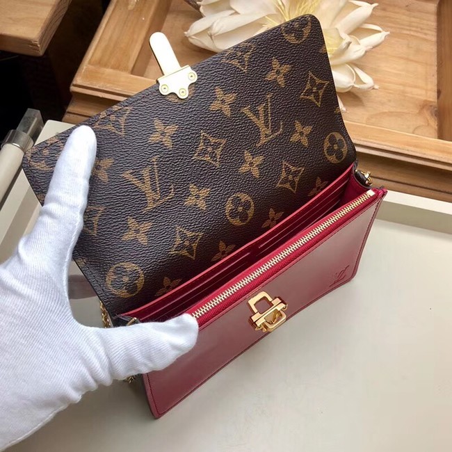 Louis Vuitton Original CHERRYWOOD CHAIN WALLET M63306 rose