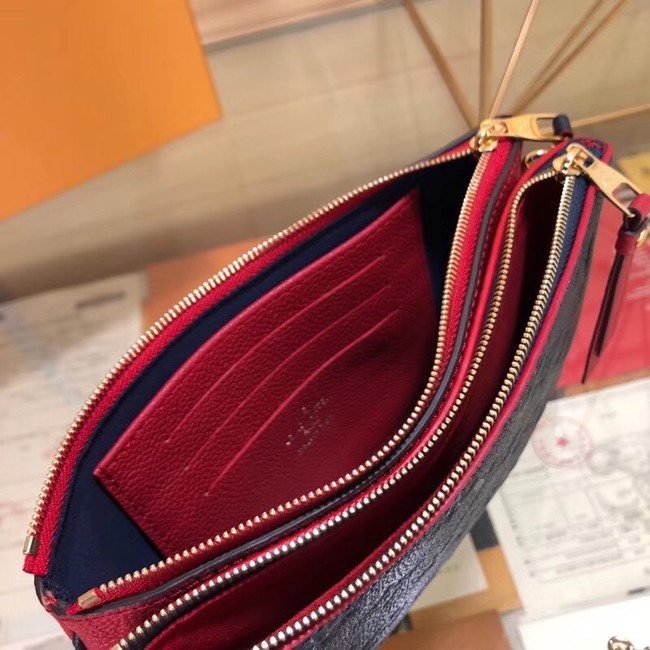 Louis Vuitton POCHETTE DOUBLE ZIP M63919 red