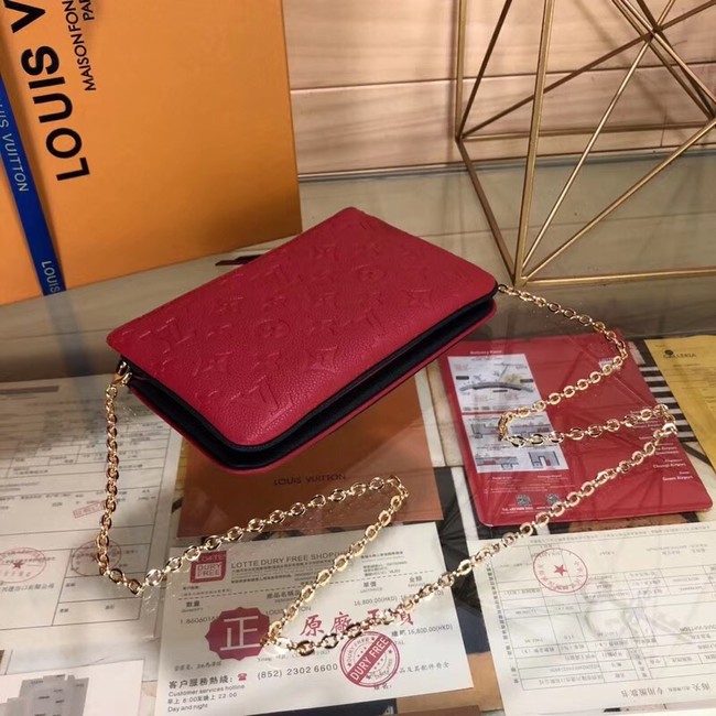 Louis Vuitton POCHETTE DOUBLE ZIP M63919 red