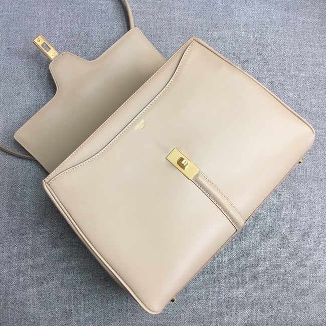 CELINE MEDIUM 16 BAG IN SATINATED CALFSKIN 187373 BEIGE