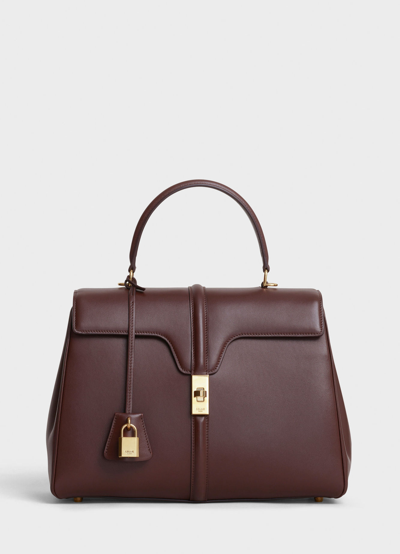 CELINE MEDIUM 16 BAG IN SATINATED CALFSKIN 187373 BROWN