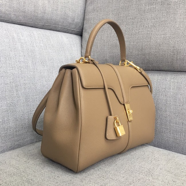 CELINE MEDIUM 16 BAG IN SATINATED CALFSKIN 187373 Khaki