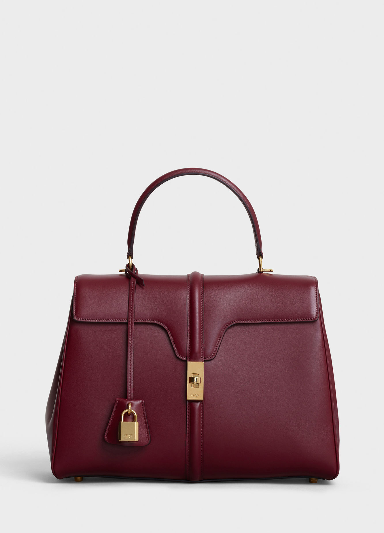 CELINE MEDIUM 16 BAG IN SATINATED CALFSKIN 187373 LIGHT BURGUNDY