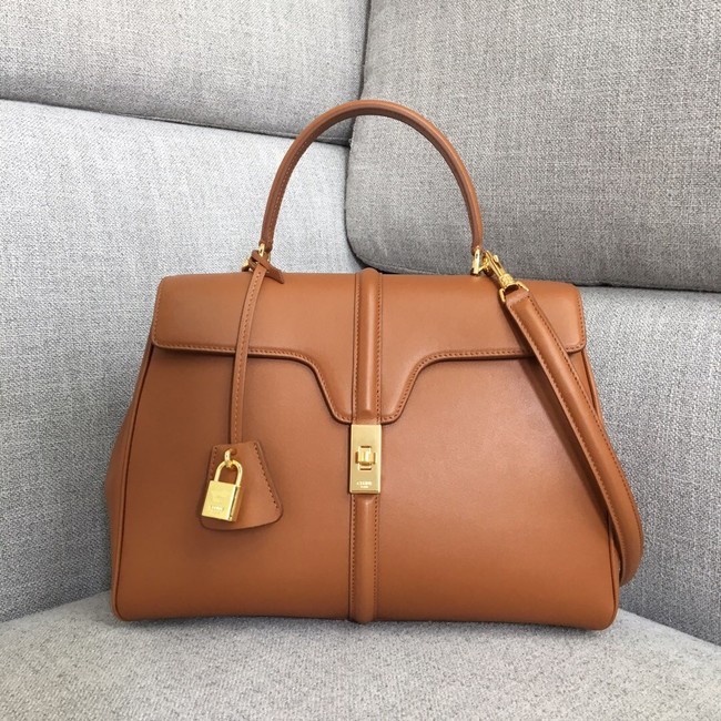 CELINE MEDIUM 16 BAG IN SATINATED CALFSKIN 187373 TAN