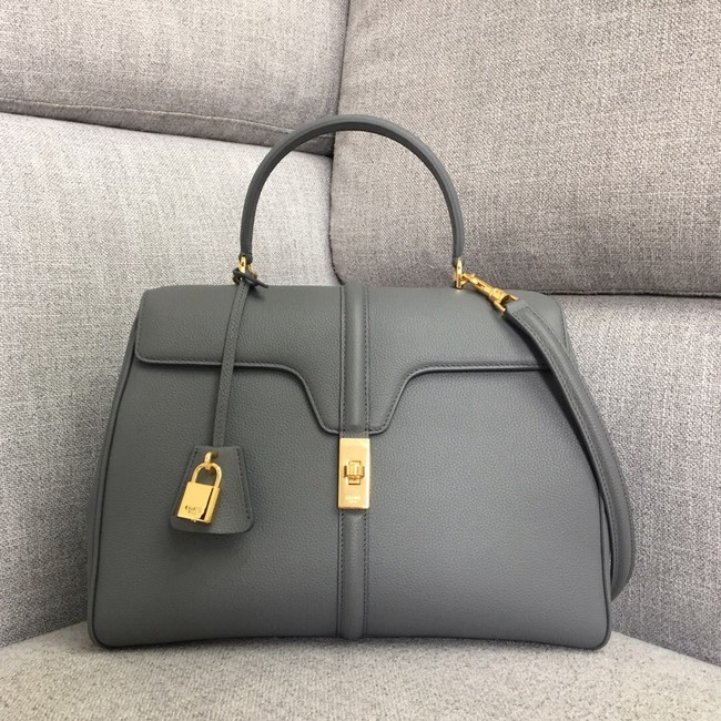 CELINE MEDIUM 16 BAG IN SATINATED CALFSKIN 187373 grey
