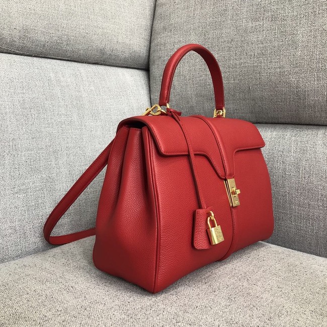 CELINE MEDIUM 16 BAG IN SATINATED CALFSKIN 187373 red