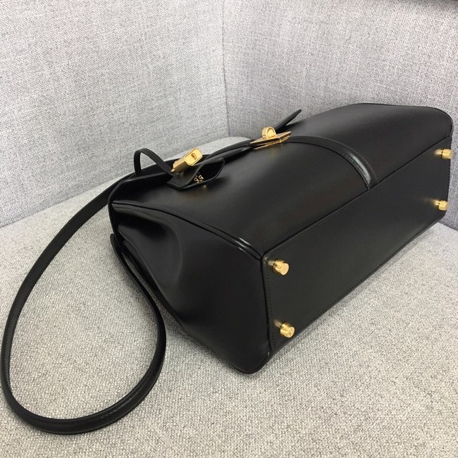 CELINE MEDIUM 16 BAG IN SATINATED CALFSKIN A187373 black