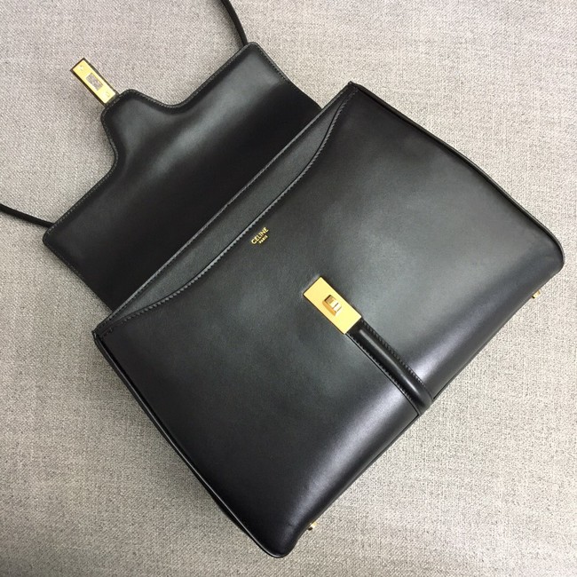 CELINE MEDIUM 16 BAG IN SATINATED CALFSKIN A187373 black