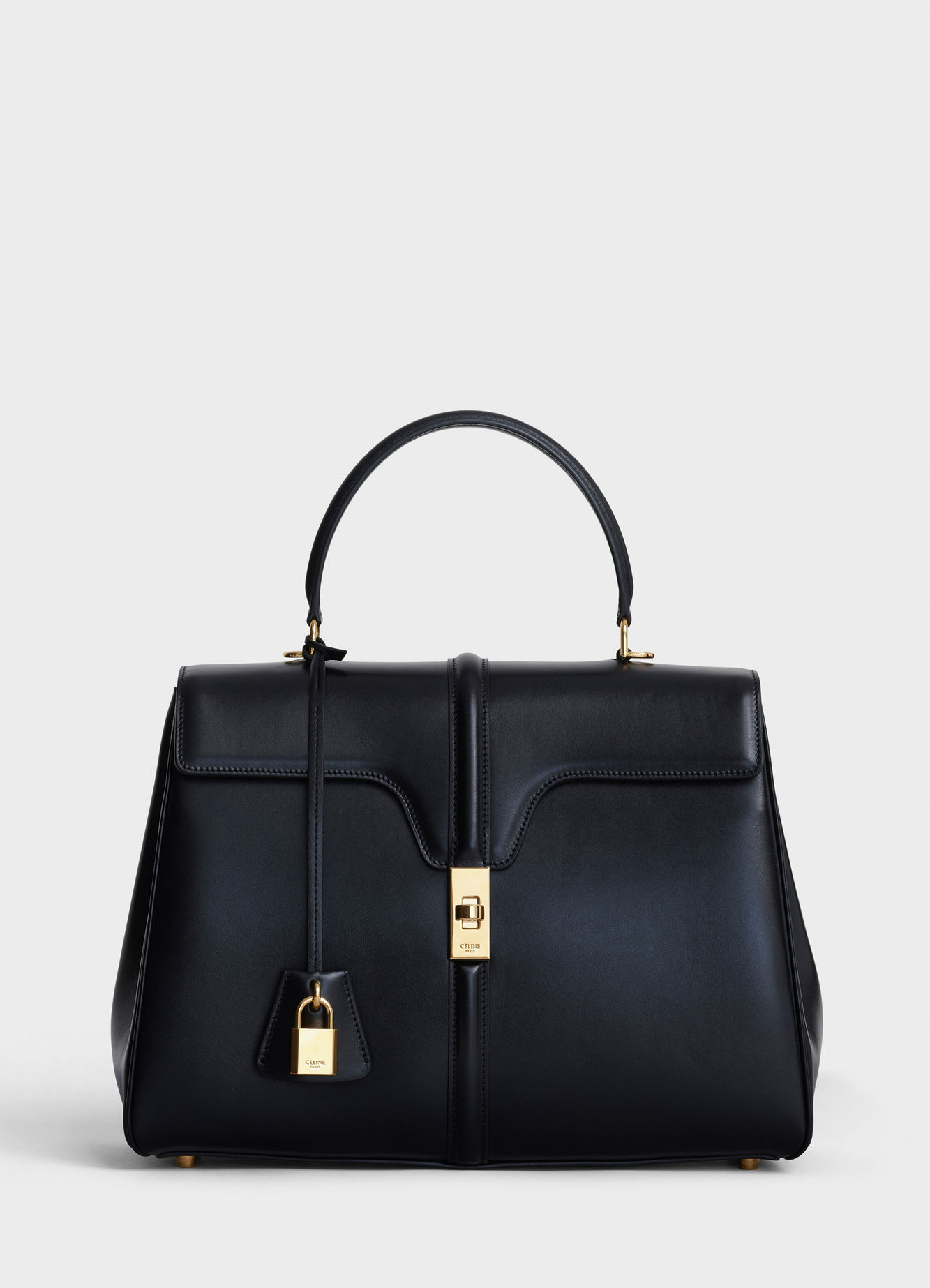 CELINE MEDIUM 16 BAG IN SATINATED CALFSKIN A187373 black