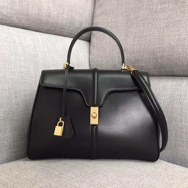 CELINE MEDIUM 16 BAG IN SATINATED CALFSKIN A187373 black