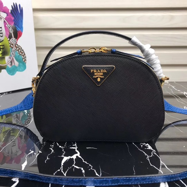 Prada Odette Saffiano leather bag 1BH123 black