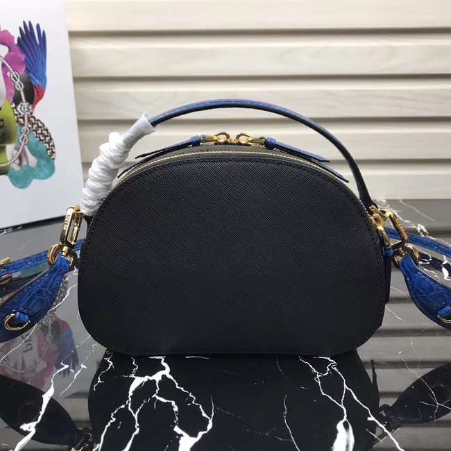 Prada Odette Saffiano leather bag 1BH123 black