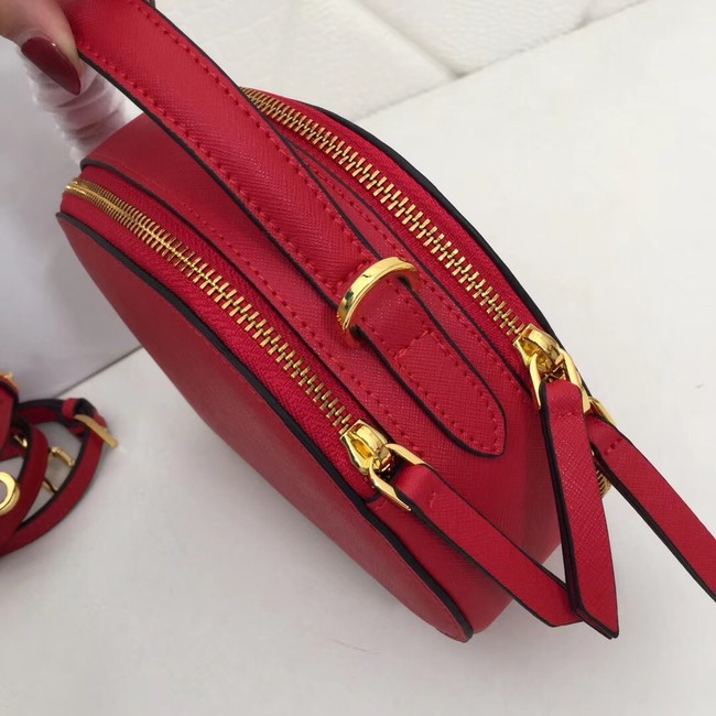 Prada Odette Saffiano leather bag 1BH123 red