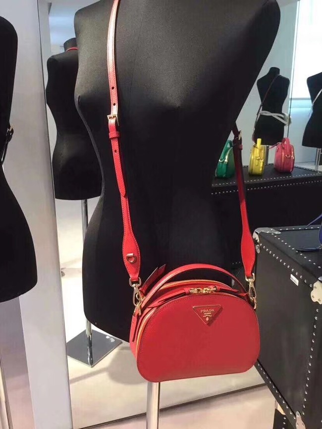 Prada Odette Saffiano leather bag 1BH123 red