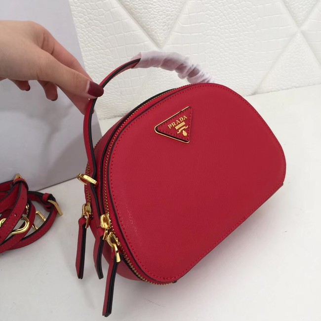 Prada Odette Saffiano leather bag 1BH123 red