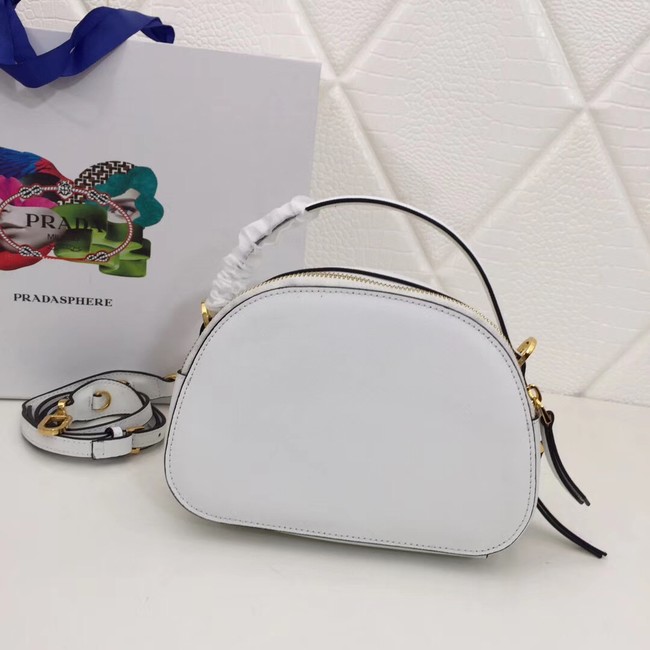 Prada Odette Saffiano leather bag 1BH123 white