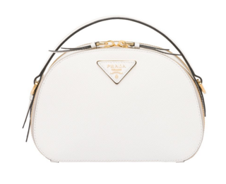 Prada Odette Saffiano leather bag 1BH123 white