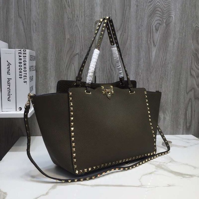 VALENTINO Rockstud large tote 0973 Khaki