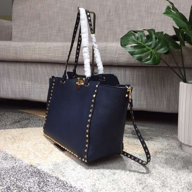 VALENTINO Rockstud large tote 0973 dark blue