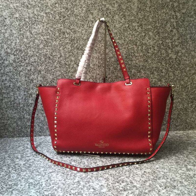 VALENTINO Rockstud large tote 0973 red