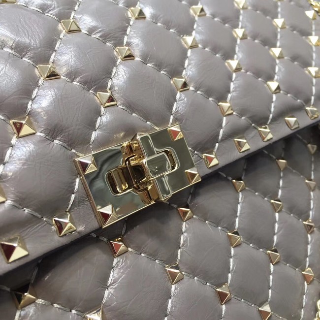 VALENTINO Quilted leather shoulder bag 96593 Khaki