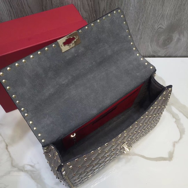 VALENTINO Quilted leather shoulder bag 96593 Khaki