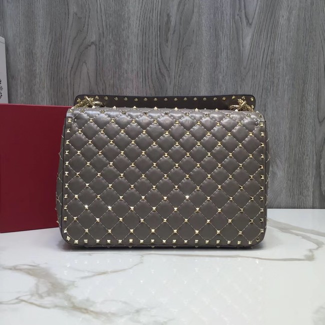 VALENTINO Quilted leather shoulder bag 96593 Khaki
