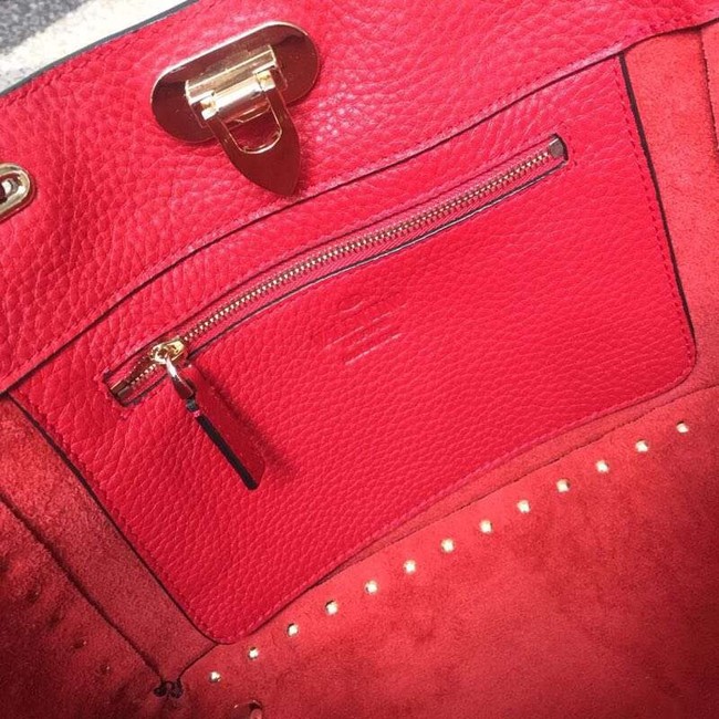 VALENTINO Rockstud medium tote 0972 red