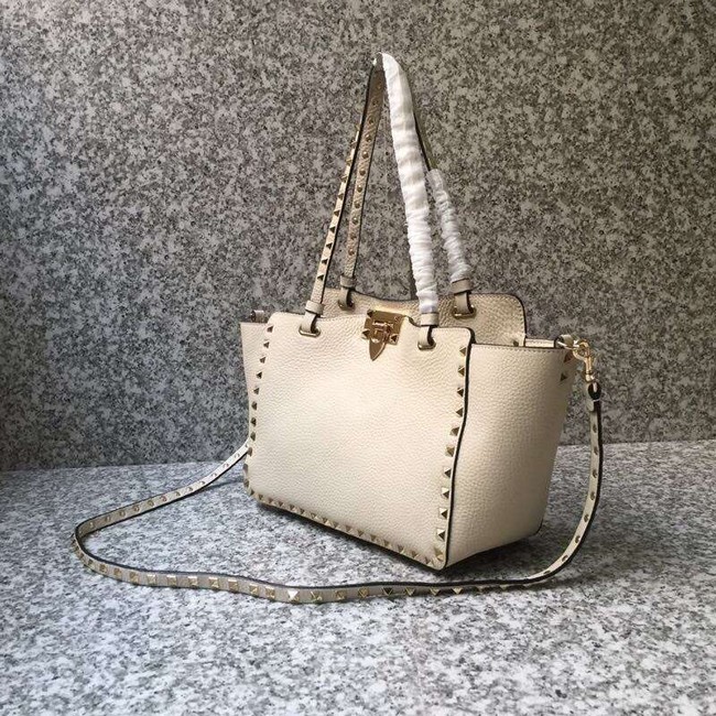 VALENTINO Rockstud medium tote 0972 white